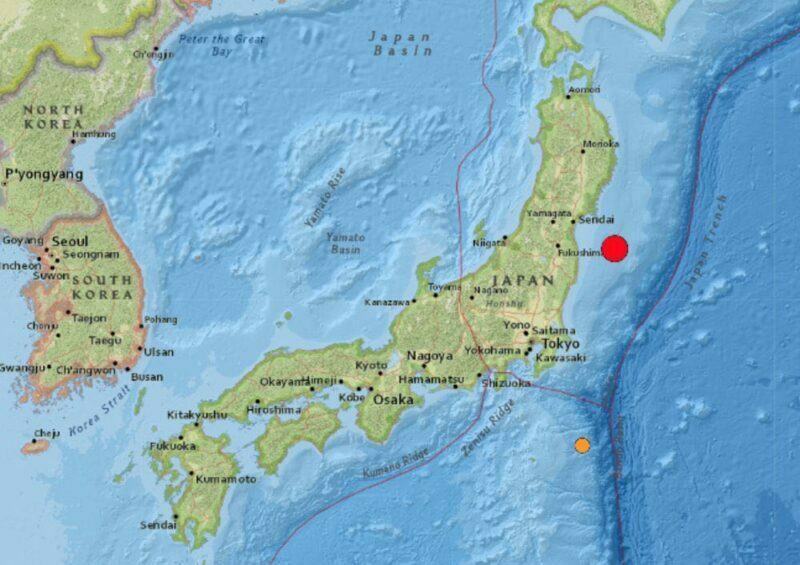 Japonia: Cutremur cu magnitudinea de 7,1 în apropiere de Fukushima