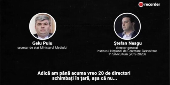 Investigație Recorder: Peste 20 de șefi de direcții silvice din țară, schimbați în urma unei campanii de șantaj coordonate de la vârful Ministerului Mediului.