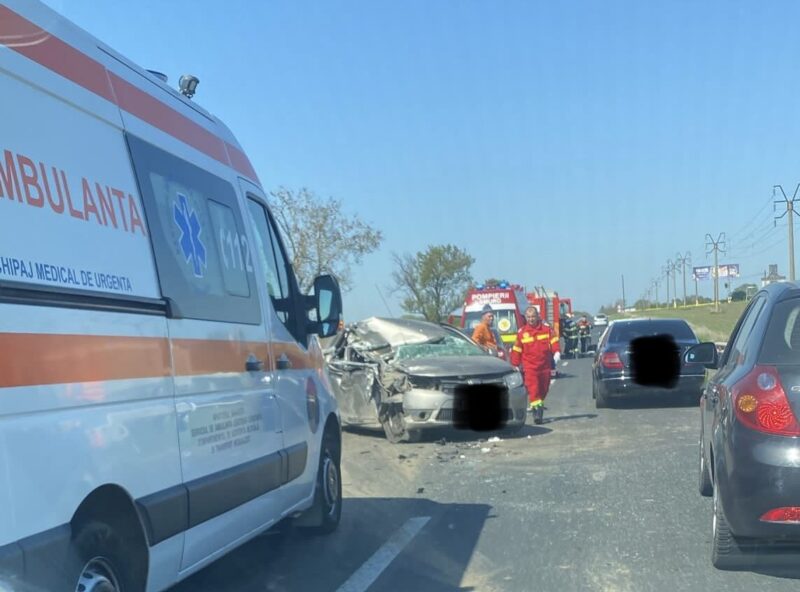 Accident rutier la ieșire din Valu lui Traian: două persoane au fost rănite