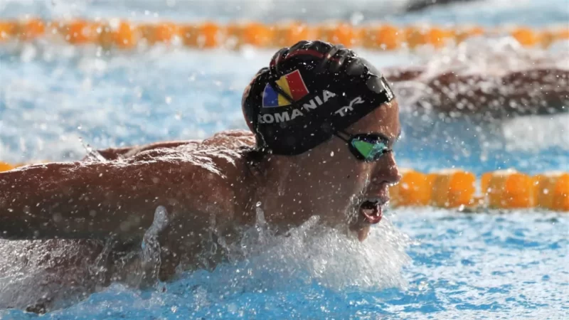 David Popovici, în finala probei de 200 de metri liber la Campionatul Mondial de Nataţie