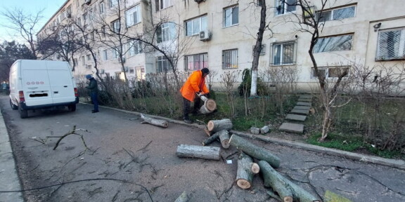 Vreme rea la Constanța. S-a intervenit pentru ca circulația pe drumurile din oraș să se desfășoare în condiții optime