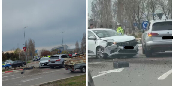 Accident în zona Pavilionului Expozițional / Un copil a fost ușor rănit în urma accidentului