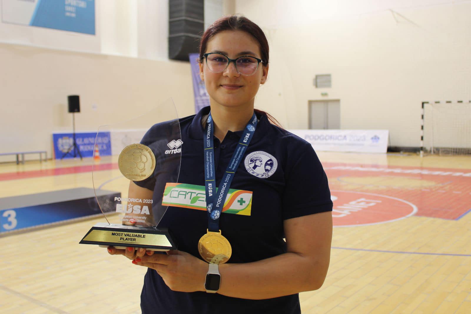 Handbalistă în echipa Universității Ovidius din Constanța, desemnată MVP la Campionatul European Universitar 2023