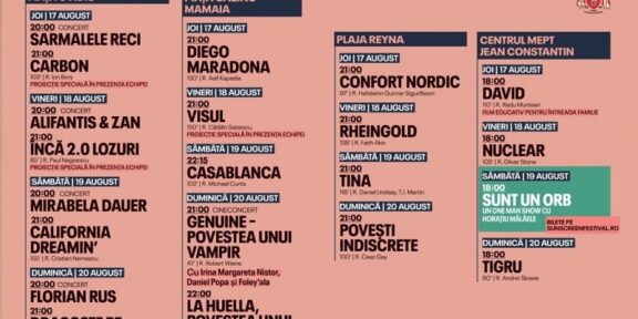 Începe SUNSCREEN Film & Arts Festival 2023: Actorii Dorian Boguță, Carmen Tănase, Ilona Brezoianu și Ada Galeș vin la Constanța