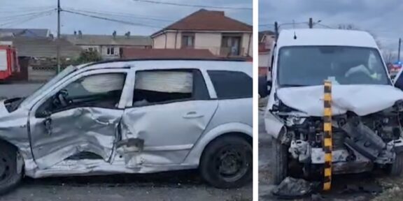 JUDEŢUL CONSTANŢA. Opt persoane au ajuns la spital după ce un microbuz şi un autoturism s-au ciocnit