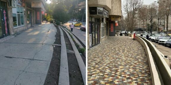 Continuă lucrările în Constanța. Se reabilitează scările și rampele de acces pentru persoanele cu dizabilități din zona intersecțiilor Dacia și Trocadero