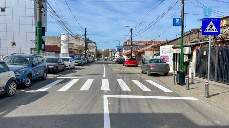 O nouă trecere de pietoni a fost amenajată în municipiul Constanța