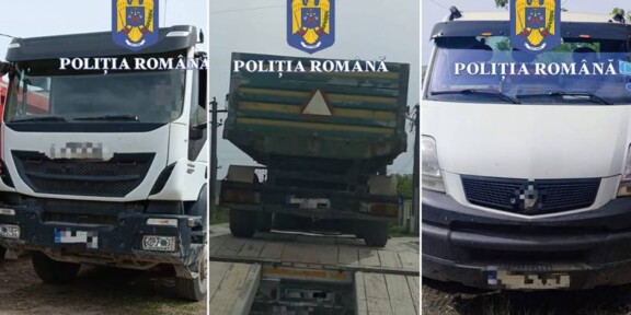 (FOTO) Percheziții din județul Constanța. 16 autocamioane și autoutilitare, puse sub sechestru