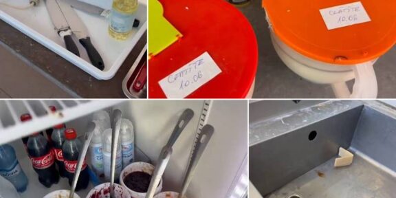 (FOTO/VIDEO) Magazinul „La Clătite” din Mamaia, închis temporar de inspectorii de la Protecția Consumatorilor: mizerie, produse expirate și compoziție alterată, printre nereguli