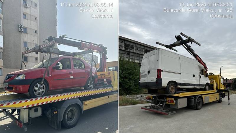 CONSTANȚA. 27 de vehicule abandonate sau fără stăpân au fost ridicare de pe domeniul public