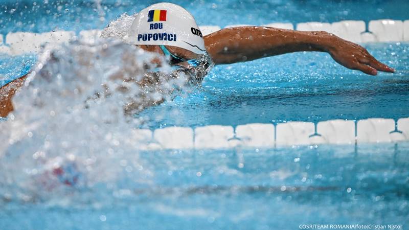 David Popovici, pe podium și la 50 de metri liber! O nouă medalie la Campionatul European U23