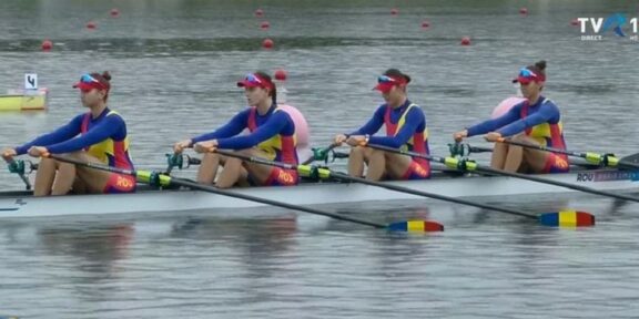 JOCURILE OLIMPICE.  România a câştigat finala B la patru vâsle feminin