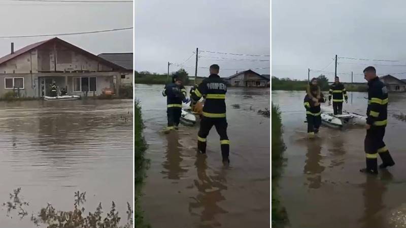 Inundaţiile din Amzacea au lăsat fără adăpost mai mulţi oameni. CJSU Constanţa trimite paturi, saltele şi locuinţe modulare
