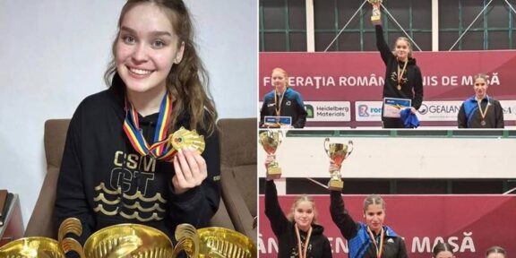 Constănțeni cu care ne mândrim! Elena Zaharia de la CSM Constanța este triplă campioană națională de tineret la tenis de masă