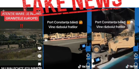 O nouă isterie pe TikTok: imagini cu blindate în Portul Constanţa, graniţele României vor fi închise! MApN: Noi dezinformări din mediul online