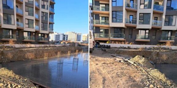 (FOTO) Controale ale Gărzii de Mediu la un șantier din Năvodari: comisarii au amendat un dezvoltator imobiliar