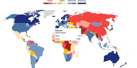 The Economist: România, pe ultimul loc din UE în Indexul global al democraţiei