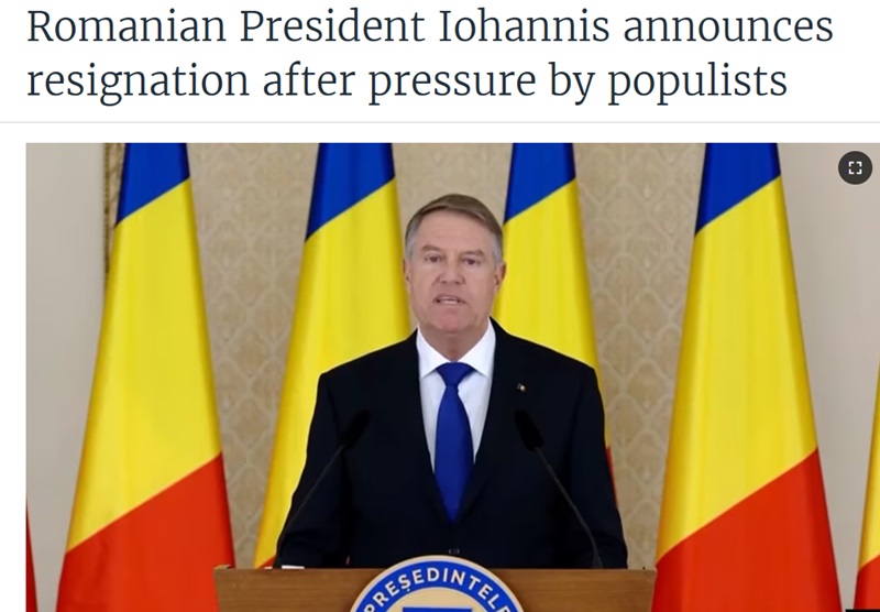 România, sub lupa presei internaţionale: „Iohannis demisionează pentru a evita suspendarea” – România, în faţa unei crize politice majore