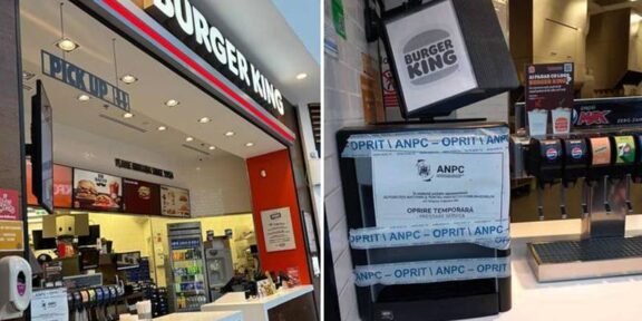 Bacterii de la materii fecale și E-coli găsite în probele luate din gheața de la un restaurant Burger King din București – Toate aparatele de gheață, oprite temporar de la utilizare