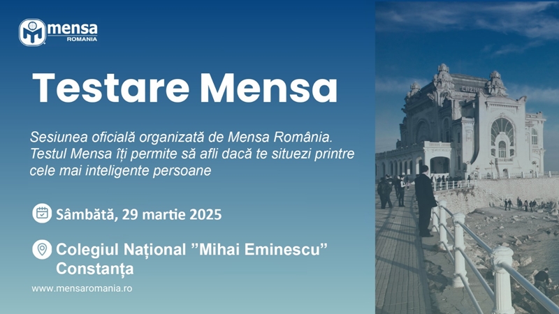 Mensa îi caută pe cei mai inteligenți constănțeni