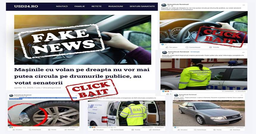 Registrul Auto Român trage un semnal de alarmă: „Atenție la știrile false și dezinformarea din domeniul rutier!”