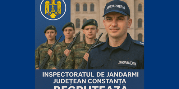 Jandarmeria Constanța anunță demararea procesului de recrutare a candidaților în instituțiile militare de învățământ ale MApN, pentru sesiunea iunie-august 2025