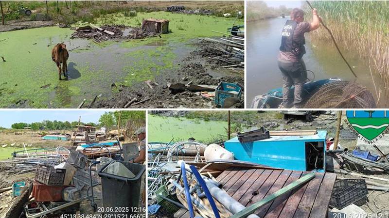 (FOTO) Amenzi de peste un milion de lei date de către Garda de Mediu în Delta Dunării: ce nereguli au fost descoperite