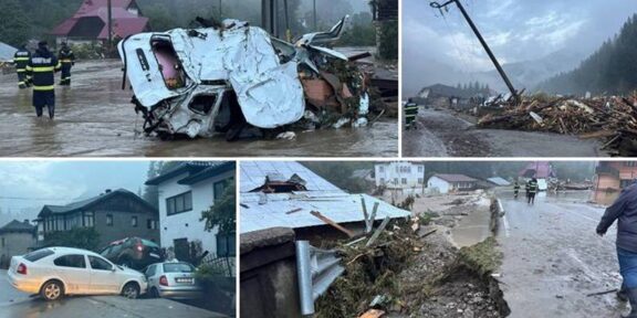 (VIDEO) Imaginile dezastrului! Inundații devastatoare în Suceava și Piatra Neamț: o persoană au murit, sute au fost evacuate, drumuri și poduri distruse