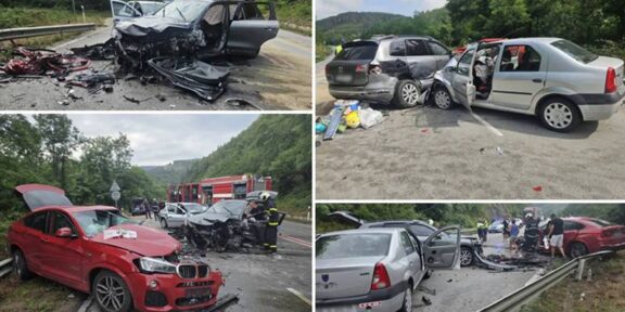 (FOTO) Cinci români, între care și doi copii, răniți într-un accident în Bulgaria: un șofer român, testat pozitiv la droguri