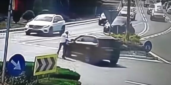 Un patron de cafenea a lovit cu mașina un polițist care dirija circulația la Eforie Nord